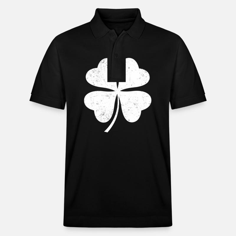 Weißes Kleeblatt - Stanley/Stella Unisex Bio-Poloshirt PREPSTER - Schwarz