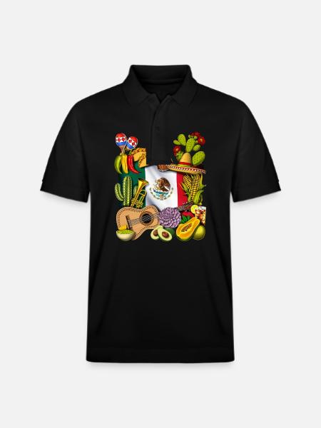 Mexikanisches Erbe - Stanley/Stella Unisex Bio-Poloshirt PREPSTER - Schwarz
