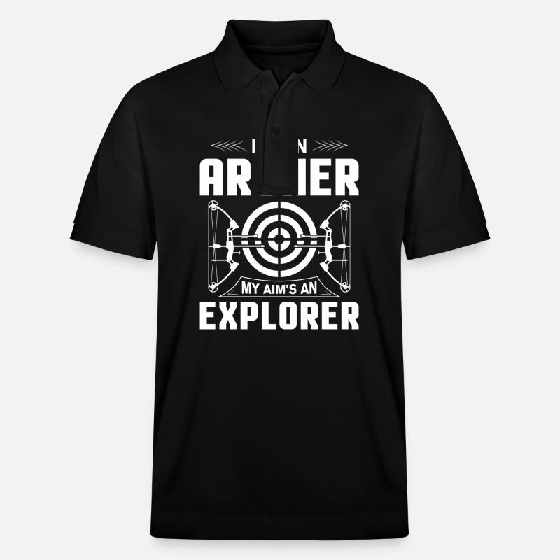 Bogenschießen Bogenschütze - Stanley/Stella Unisex Bio-Poloshirt PREPSTER - Schwarz