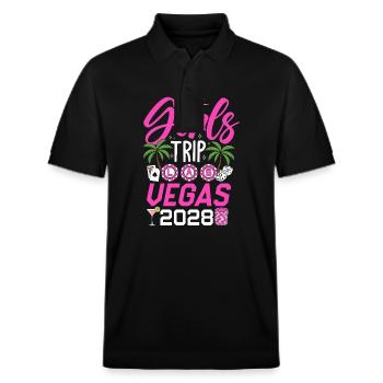 Voyage entre filles Las Vegas 2028 - Polo PREPSTER bio Stanley/Stella Unisexe - noir - Devant - Roxy (174cm) & Andy (188cm)