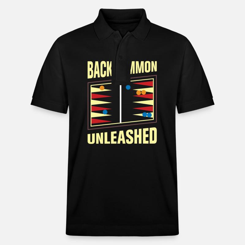 Backgammon Spiel - Stanley/Stella Unisex Bio-Poloshirt PREPSTER - Schwarz