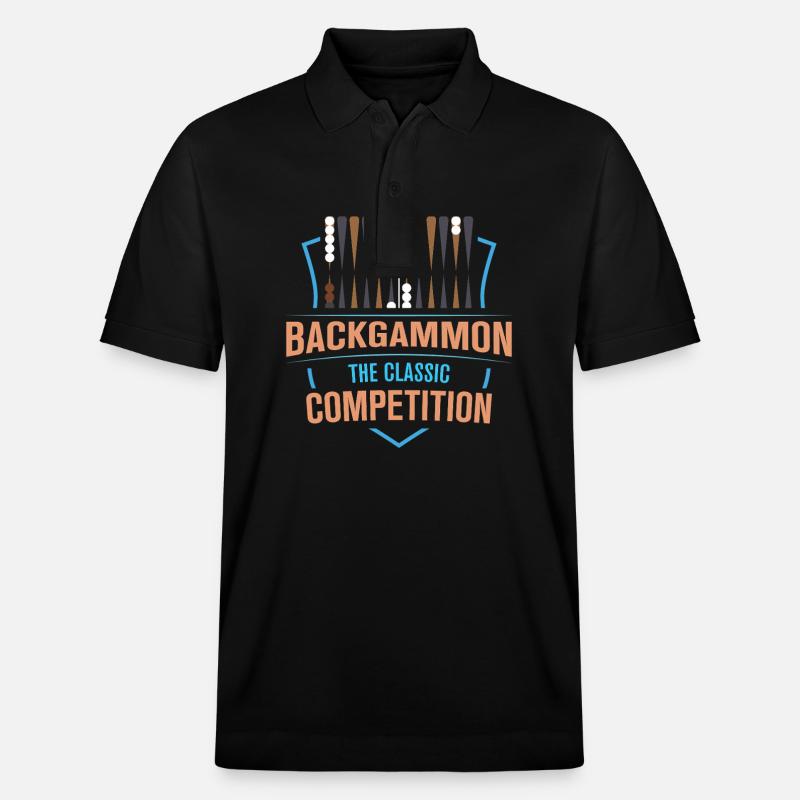 Backgammon Spiel - Stanley/Stella Unisex Bio-Poloshirt PREPSTER - Schwarz
