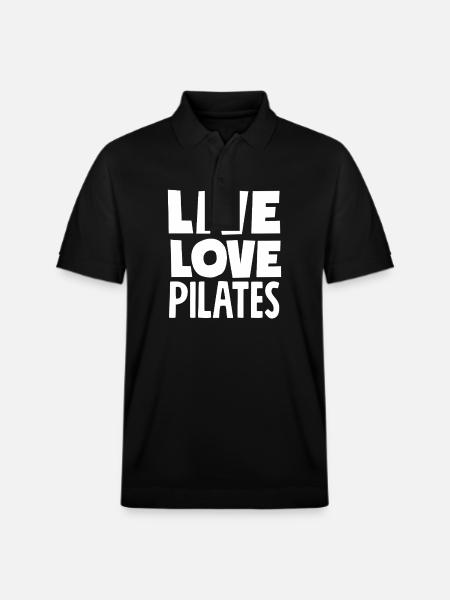 Pilates Life Love Balance - Stanley/Stella Unisex Organic Polo Shirt PREPSTER - black
