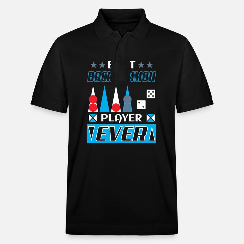 Backgammon Spiel - Stanley/Stella Unisex Bio-Poloshirt PREPSTER - Schwarz