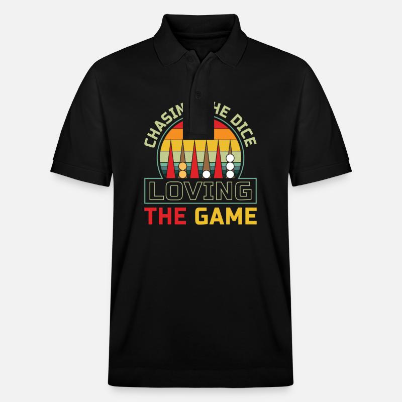 Backgammon Spiel - Stanley/Stella Unisex Bio-Poloshirt PREPSTER - Schwarz