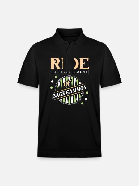 Backgammon Spiel - Stanley/Stella Unisex Bio-Poloshirt PREPSTER - Schwarz