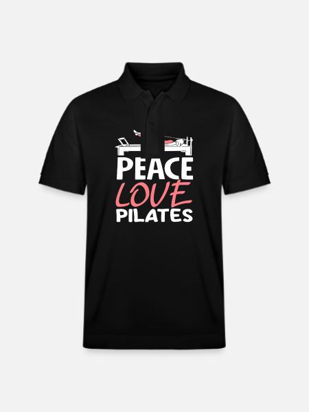 Pilates Peace Love Pilates Style - Stanley/Stella Unisex Organic Polo Shirt PREPSTER - black