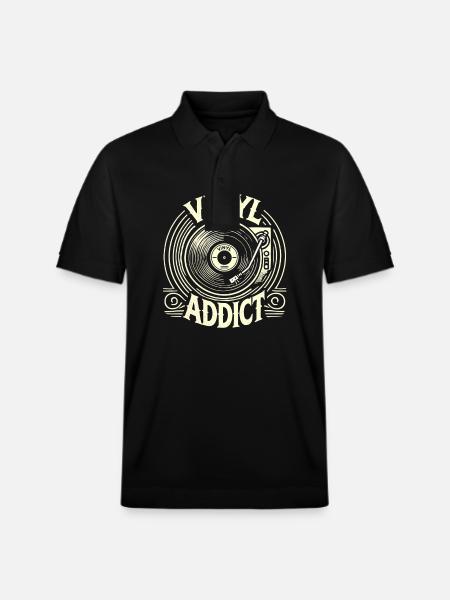 Vinyl-Süchtiger - Stanley/Stella Unisex Bio-Poloshirt PREPSTER - Schwarz