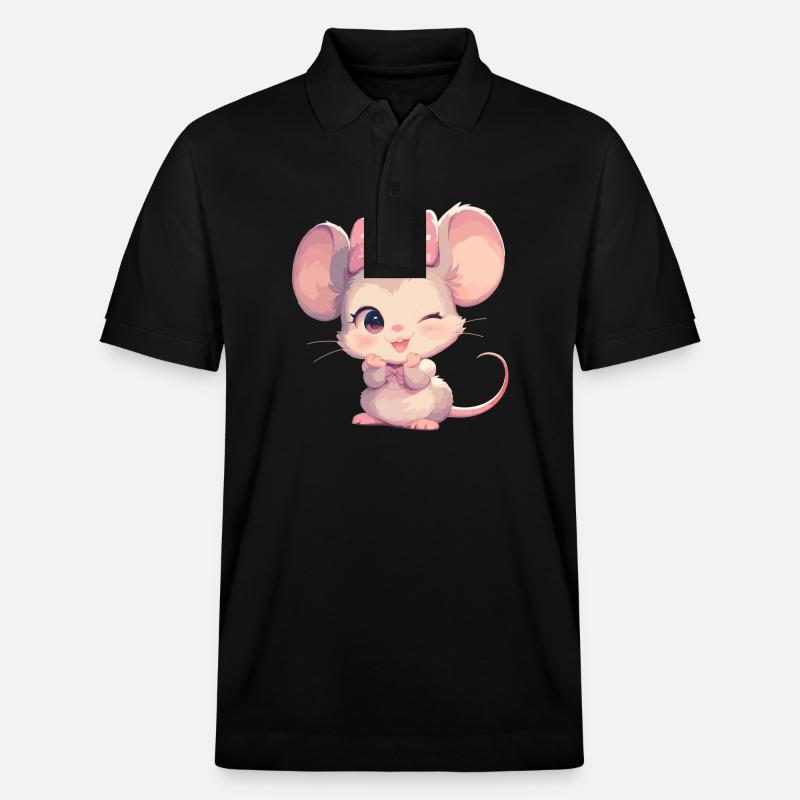 Mäuse Maus - Stanley/Stella Unisex Bio-Poloshirt PREPSTER - Schwarz