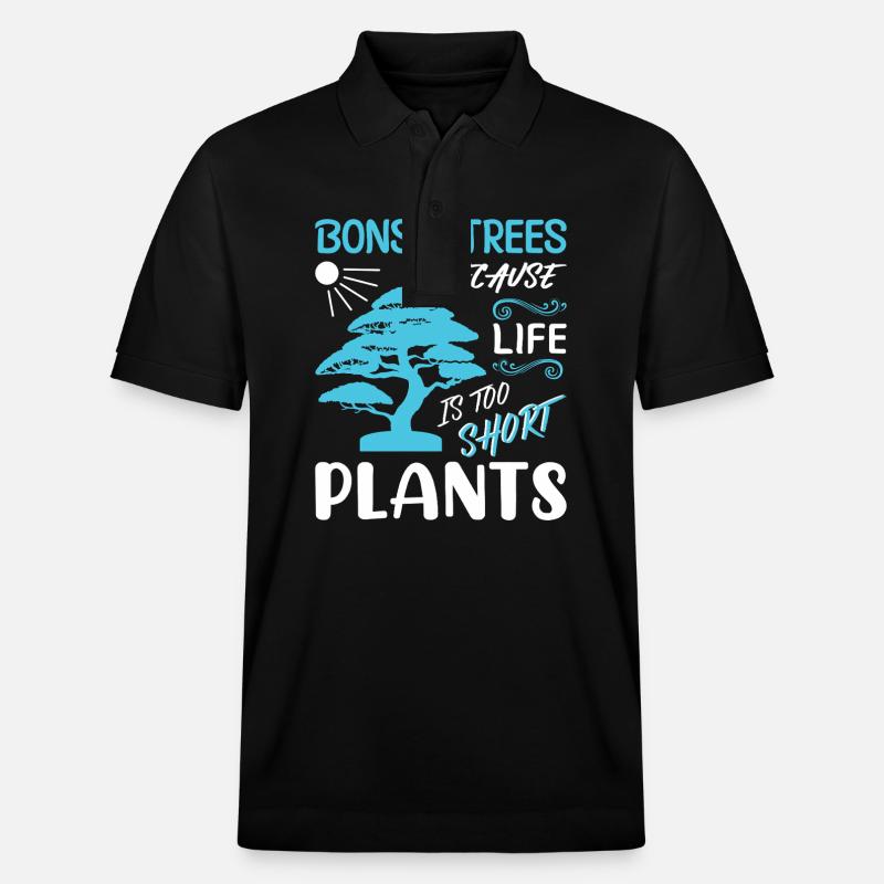 Bonsai Tree - Stanley/Stella Unisex Bio-Poloshirt PREPSTER - Schwarz
