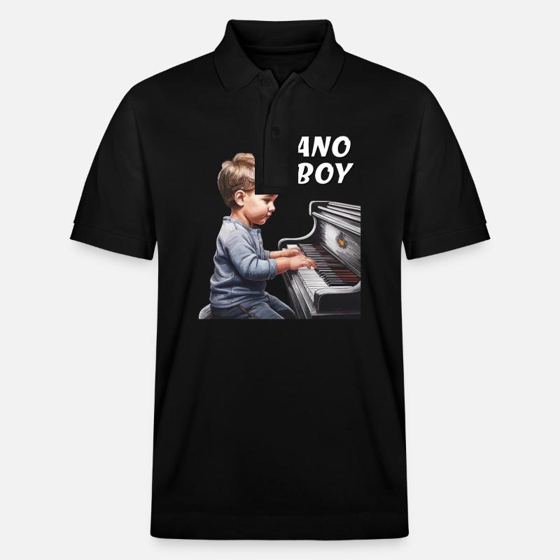 PIANO BOY - Stanley/Stella Unisex Bio-Poloshirt PREPSTER - Schwarz