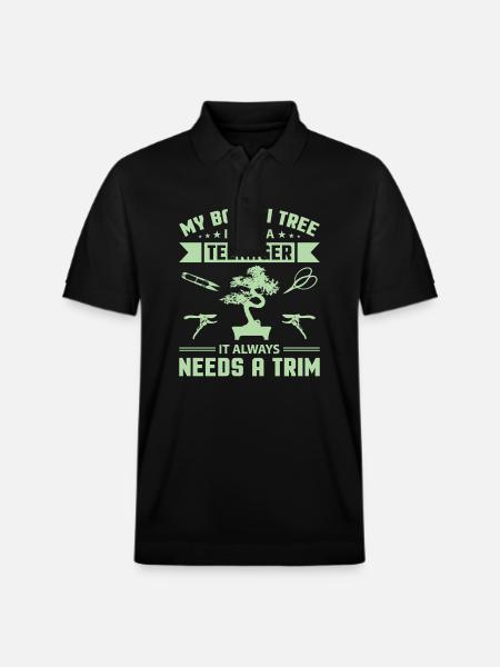 Bonsai Tree - Stanley/Stella Unisex Bio-Poloshirt PREPSTER - Schwarz