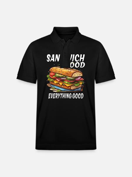 SANDWICH GOOD EVERYTHING GOOD - Stanley/Stella Unisex Organic Polo Shirt PREPSTER - black