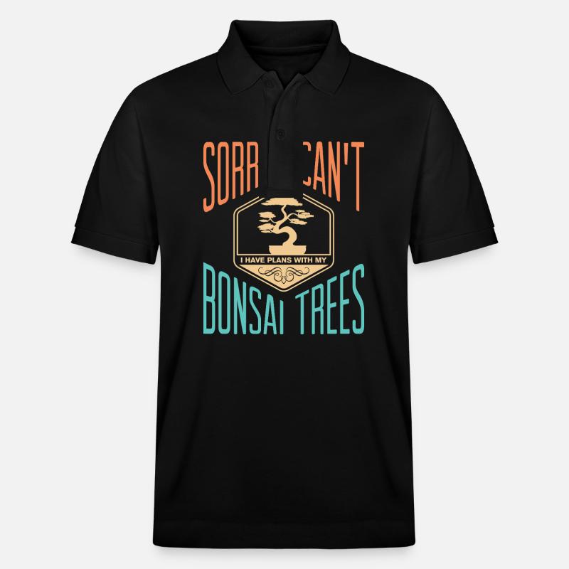 Bonsai Tree - Stanley/Stella Unisex Bio-Poloshirt PREPSTER - Schwarz