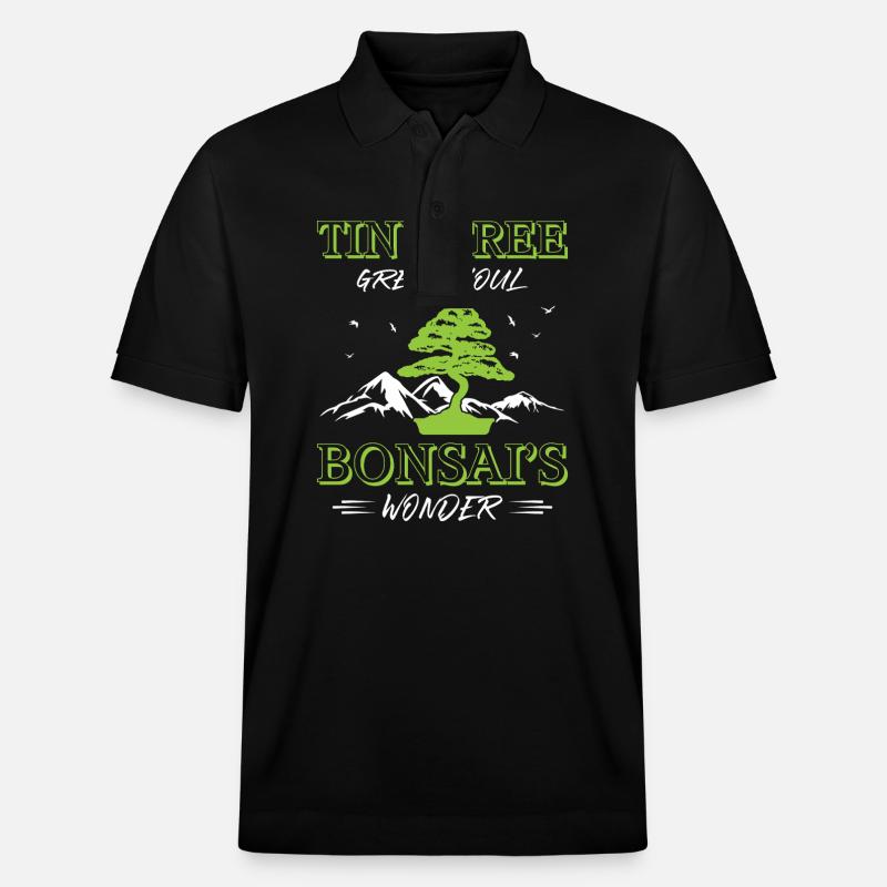 Bonsai Tree - Stanley/Stella Unisex Bio-Poloshirt PREPSTER - Schwarz