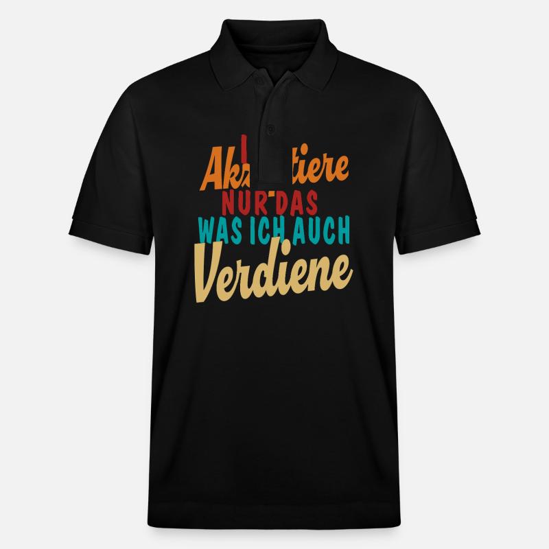 Accepter ce que je mérite - Polo PREPSTER bio Stanley/Stella Unisexe - noir