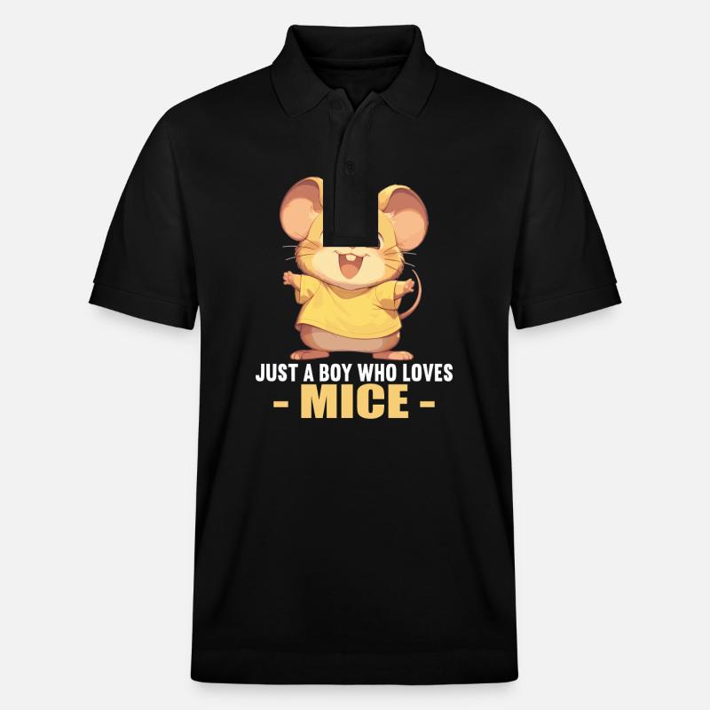 Mäuse Maus - Stanley/Stella Unisex Bio-Poloshirt PREPSTER - Schwarz