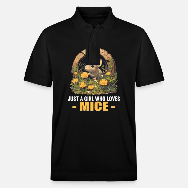 Mäuse Maus - Stanley/Stella Unisex Bio-Poloshirt PREPSTER - Schwarz