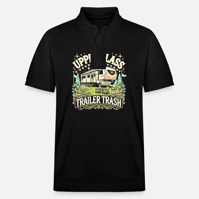 Upper Class Trailer Trash - Stanley/Stella Unisex Bio-Poloshirt PREPSTER - Schwarz