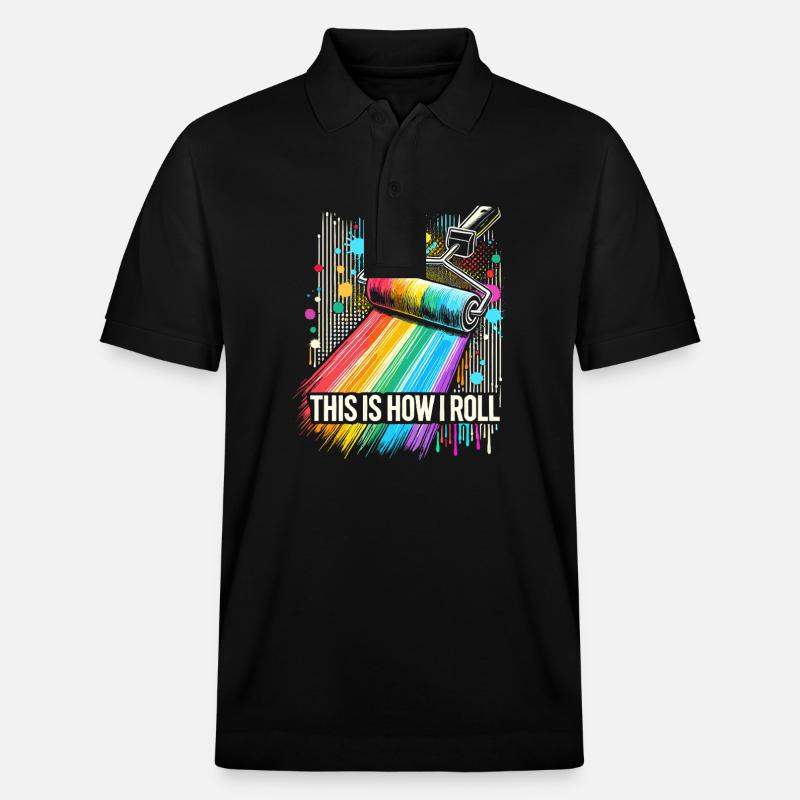 So läuft das bei mir - Stanley/Stella Unisex Bio-Poloshirt PREPSTER - Schwarz