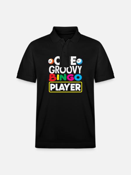 Bingo A Groovy Bingo Player - Stanley/Stella Unisex Organic Polo Shirt PREPSTER - black