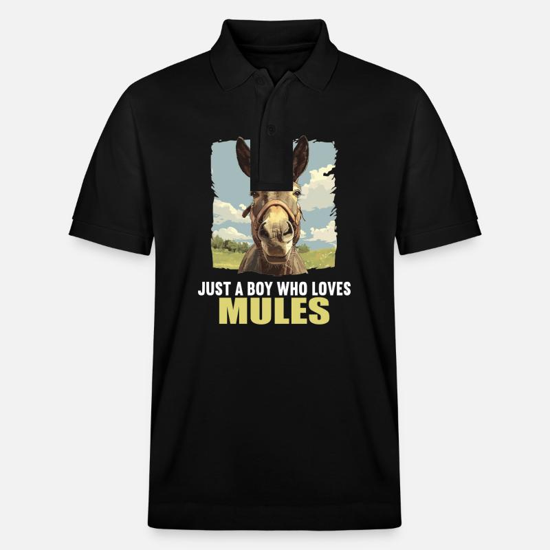 Mules Mule - Polo PREPSTER bio Stanley/Stella Unisexe - noir