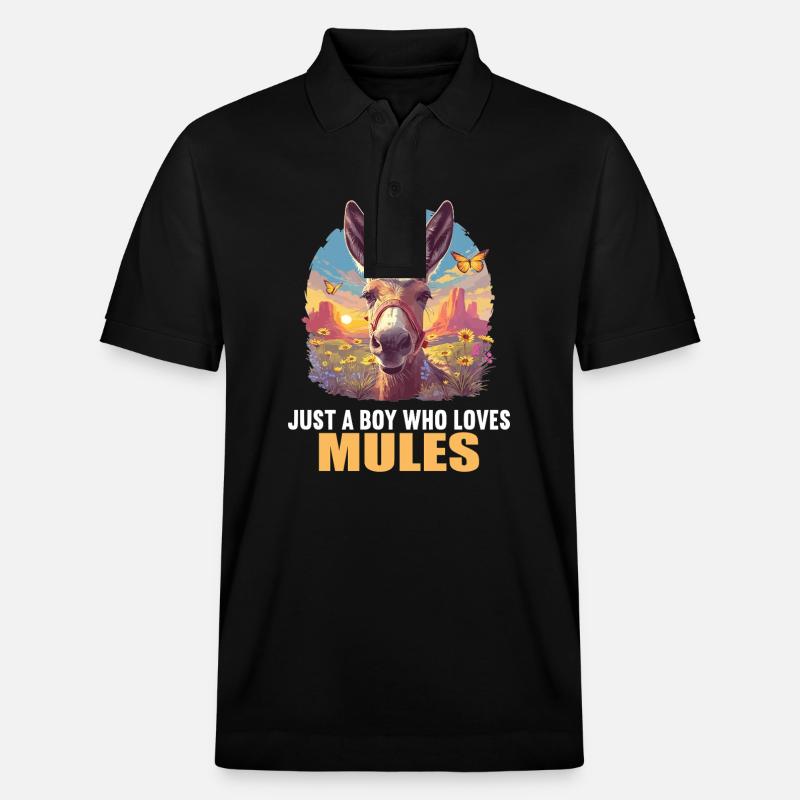 Mules Mule - Polo PREPSTER bio Stanley/Stella Unisexe - noir