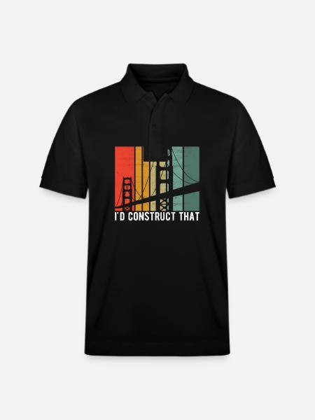 Bridge Engineer Bridge Construction - Stanley/Stella Unisex Organic Polo Shirt PREPSTER - black
