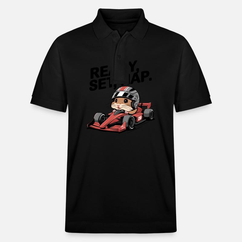 Ready Set Nap Hamster Course - Polo PREPSTER bio Stanley/Stella Unisexe - noir