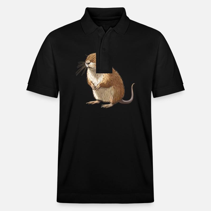 Bisamratten Bisamratte - Stanley/Stella Unisex Bio-Poloshirt PREPSTER - Schwarz
