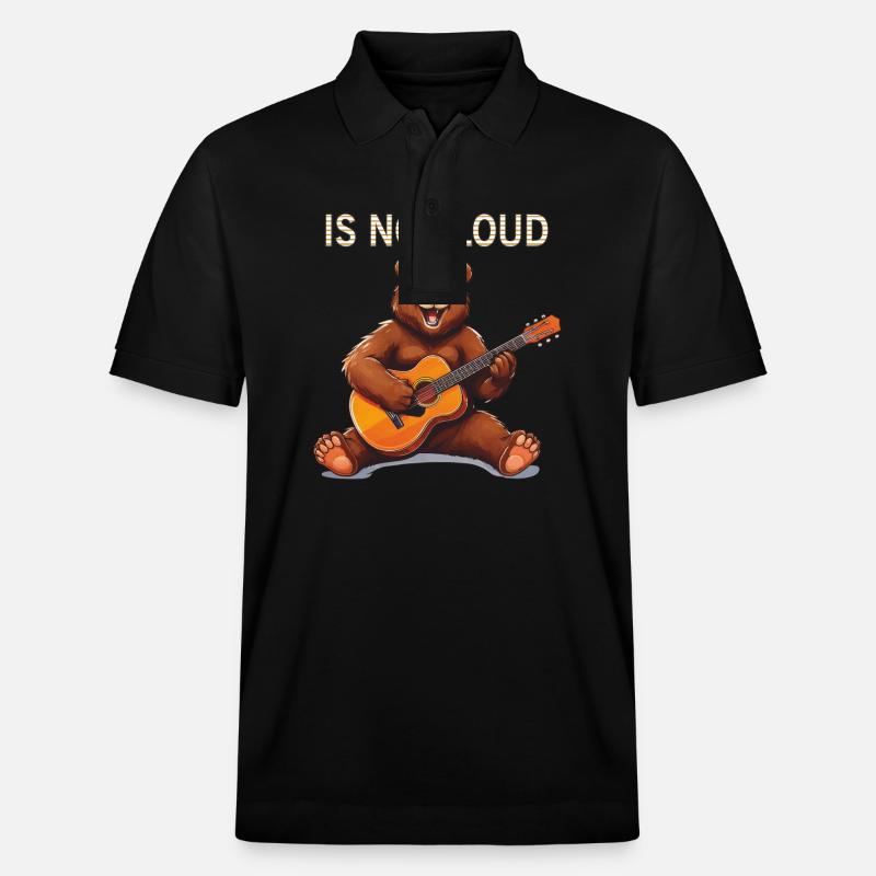 BÄR GITARRE N’EST PAS BRUYANT - Polo PREPSTER bio Stanley/Stella Unisexe - noir