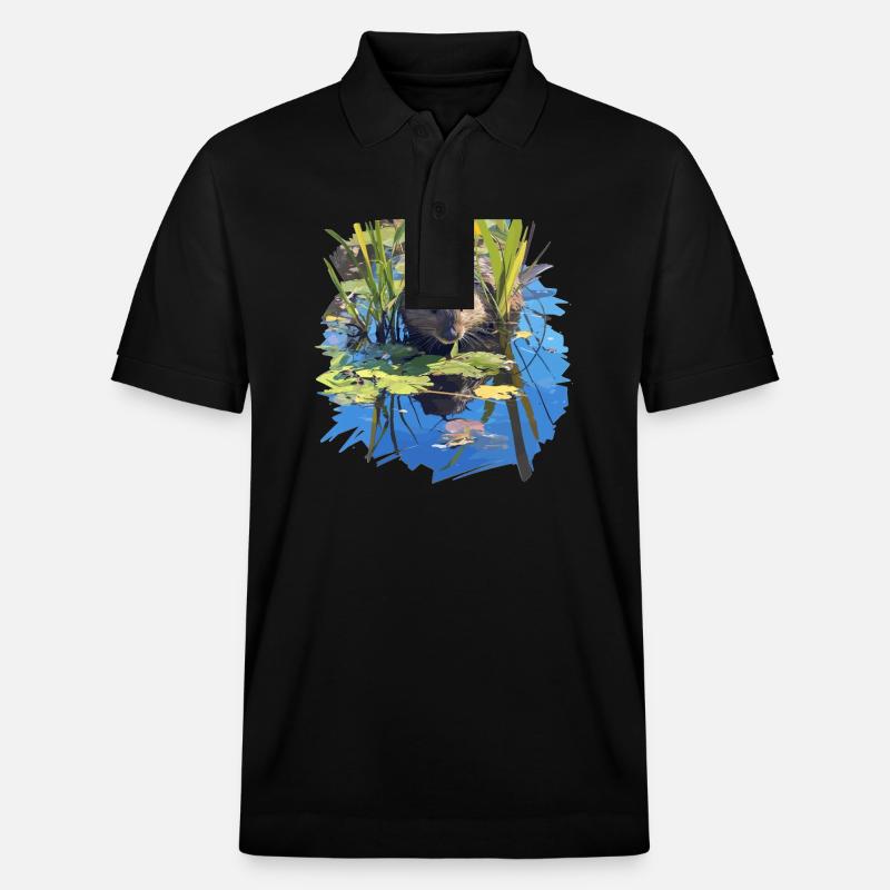 Bisamratten Bisamratte - Stanley/Stella Unisex Bio-Poloshirt PREPSTER - Schwarz