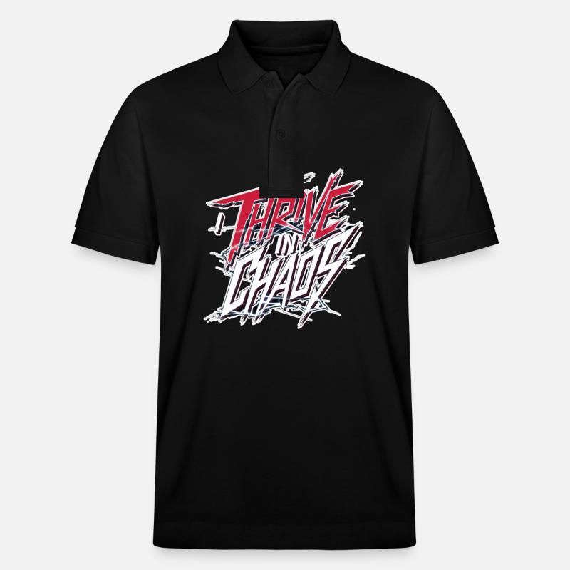 I Thrive In Chaos 9 - Stanley/Stella Unisex Bio-Poloshirt PREPSTER - Schwarz