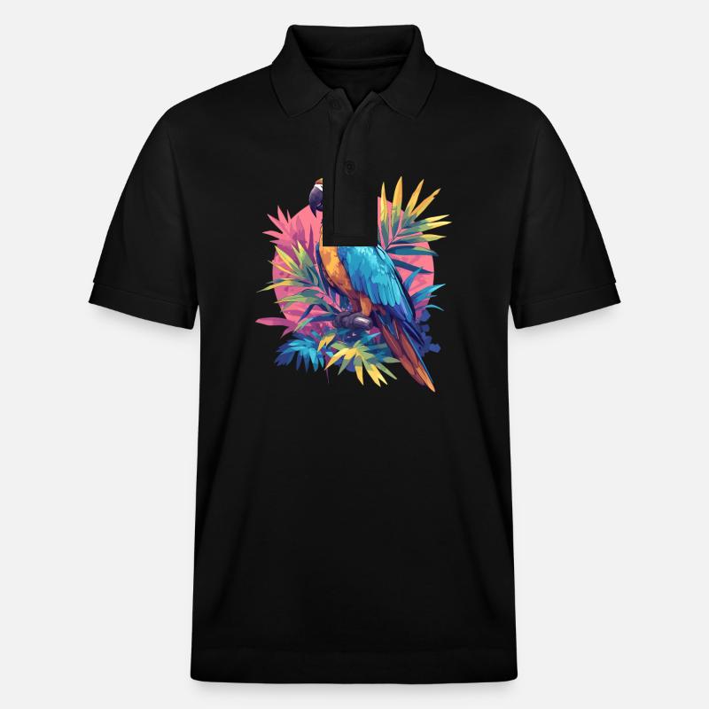 Perroquet Perroquet Perroquet - Polo PREPSTER bio Stanley/Stella Unisexe - noir