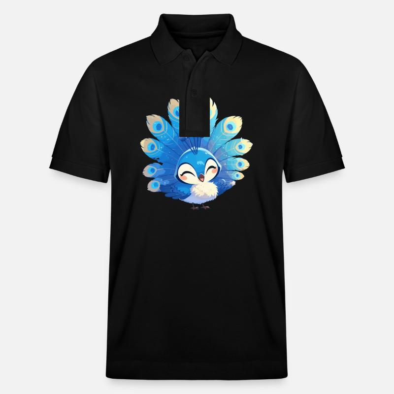 Pfaue Pfau - Stanley/Stella Unisex Bio-Poloshirt PREPSTER - Schwarz