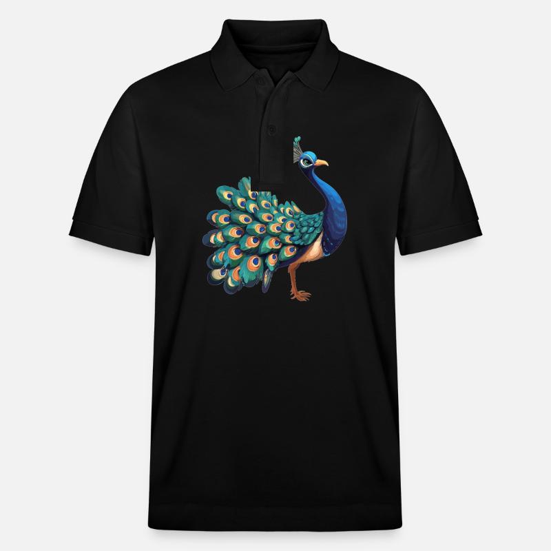 Pfaue Pfau - Stanley/Stella Unisex Bio-Poloshirt PREPSTER - Schwarz
