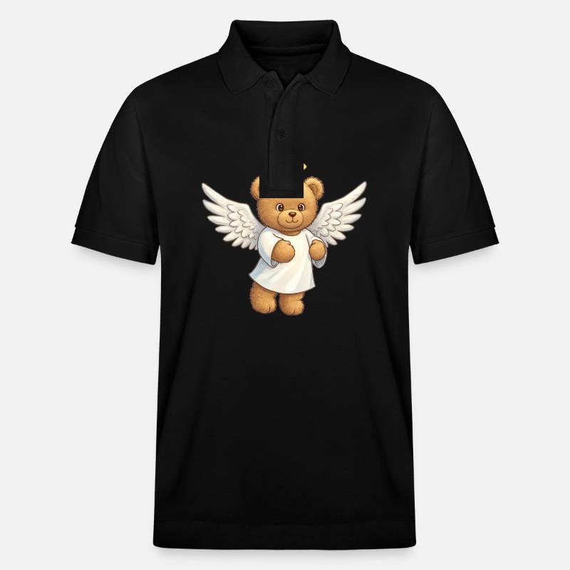 Teddybär Engel - Stanley/Stella Unisex Bio-Poloshirt PREPSTER - Schwarz
