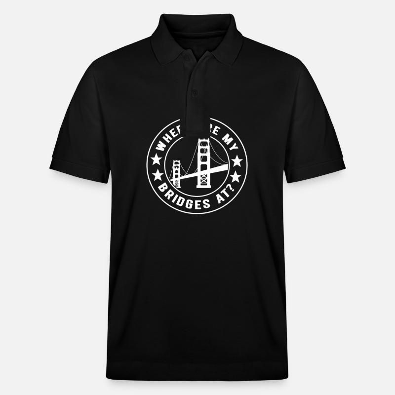 Bridge Engineer Bridge Construction - Stanley/Stella Unisex Organic Polo Shirt PREPSTER - black