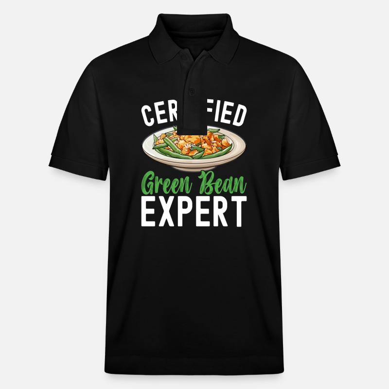Casserole de haricots verts - Polo PREPSTER bio Stanley/Stella Unisexe - noir