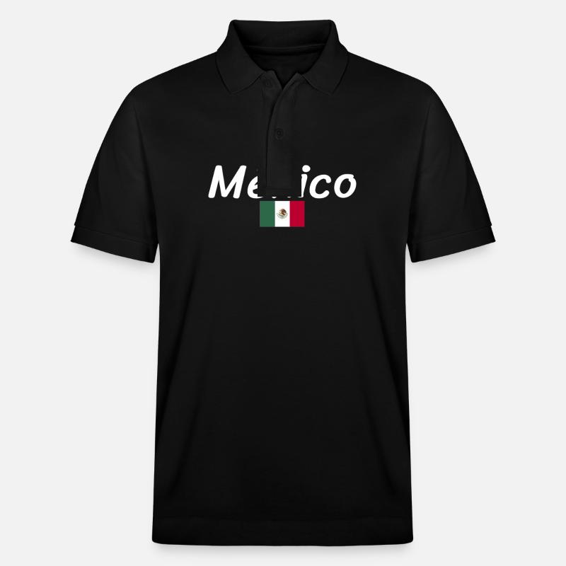 Mexique Drapeau mexicain Mexicain - Polo PREPSTER bio Stanley/Stella Unisexe - noir
