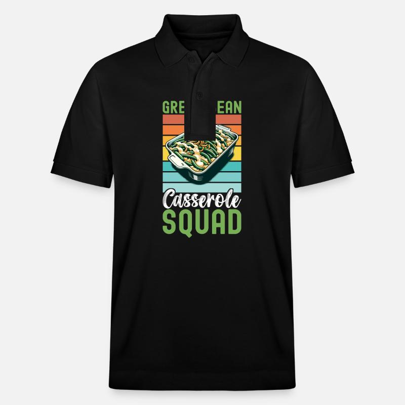 Casserole de haricots verts - Polo PREPSTER bio Stanley/Stella Unisexe - noir