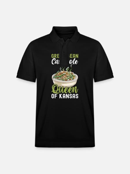 Green Bean Casserole - Stanley/Stella Unisex Organic Polo Shirt PREPSTER - black