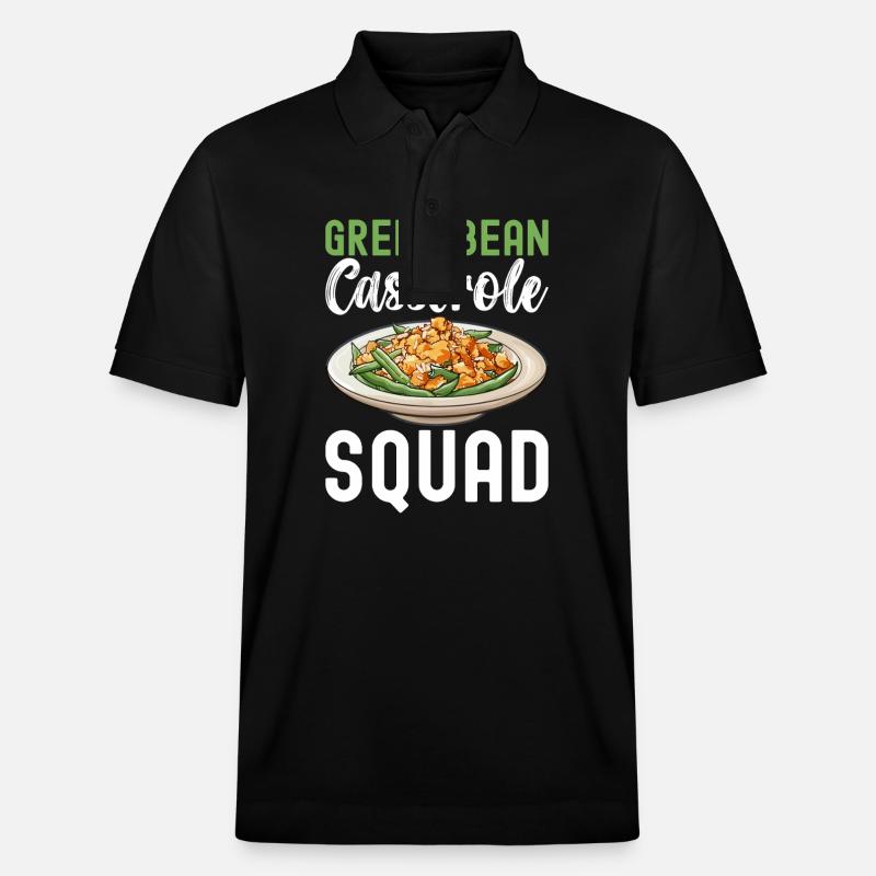 Casserole de haricots verts - Polo PREPSTER bio Stanley/Stella Unisexe - noir
