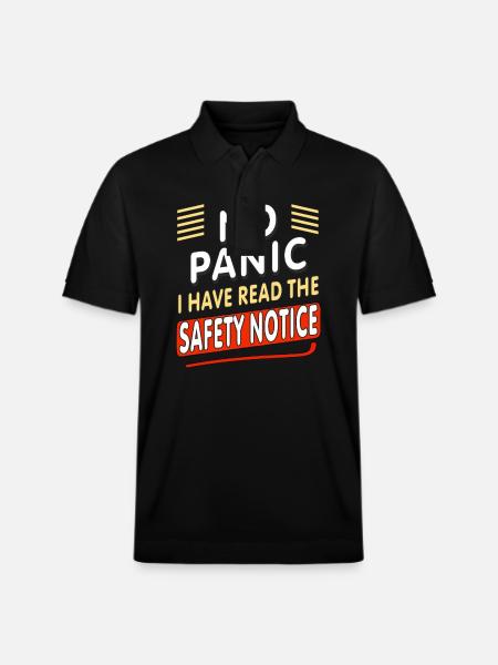 No Panic - Stanley/Stella Unisex Organic Polo Shirt PREPSTER - black