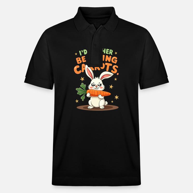 Lapin Conception d’animaux sarcastiques - Polo PREPSTER bio Stanley/Stella Unisexe - noir