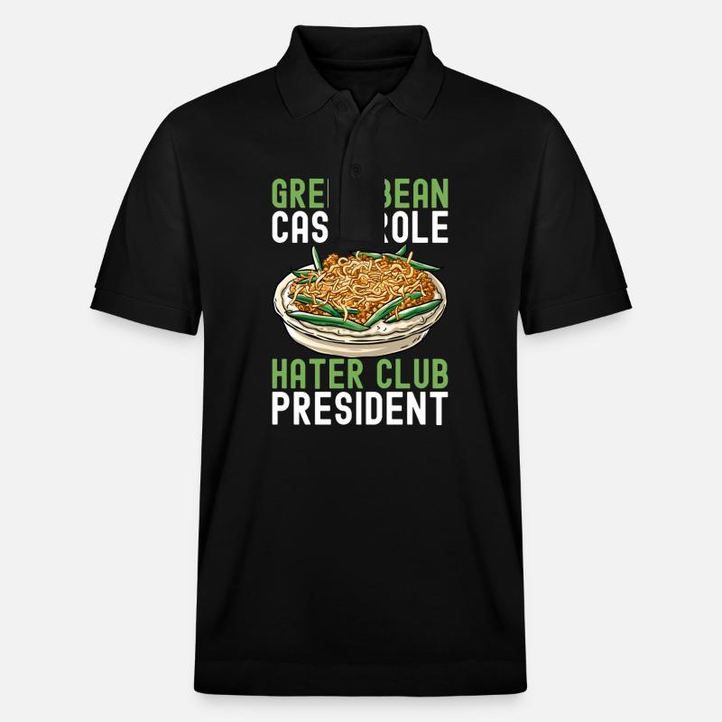 Casserole de haricots verts - Polo PREPSTER bio Stanley/Stella Unisexe - noir