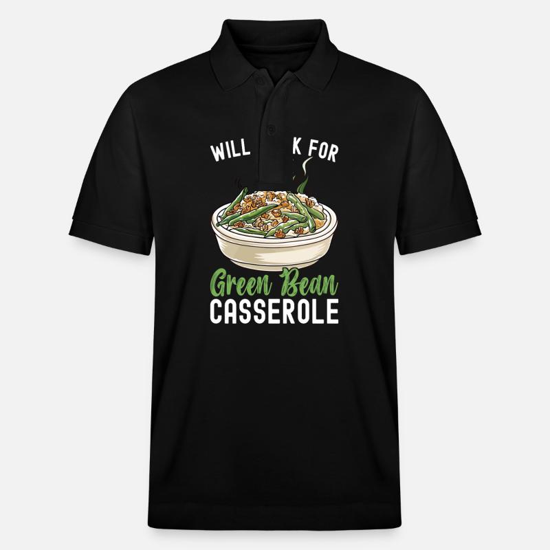 Casserole de haricots verts - Polo PREPSTER bio Stanley/Stella Unisexe - noir
