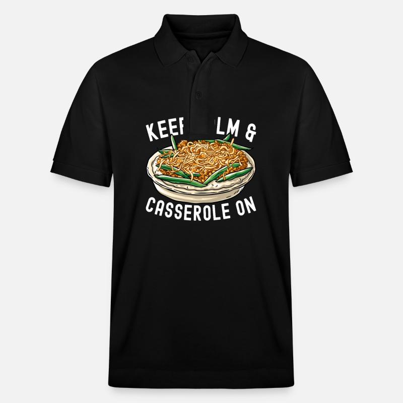 Casserole de haricots verts - Polo PREPSTER bio Stanley/Stella Unisexe - noir