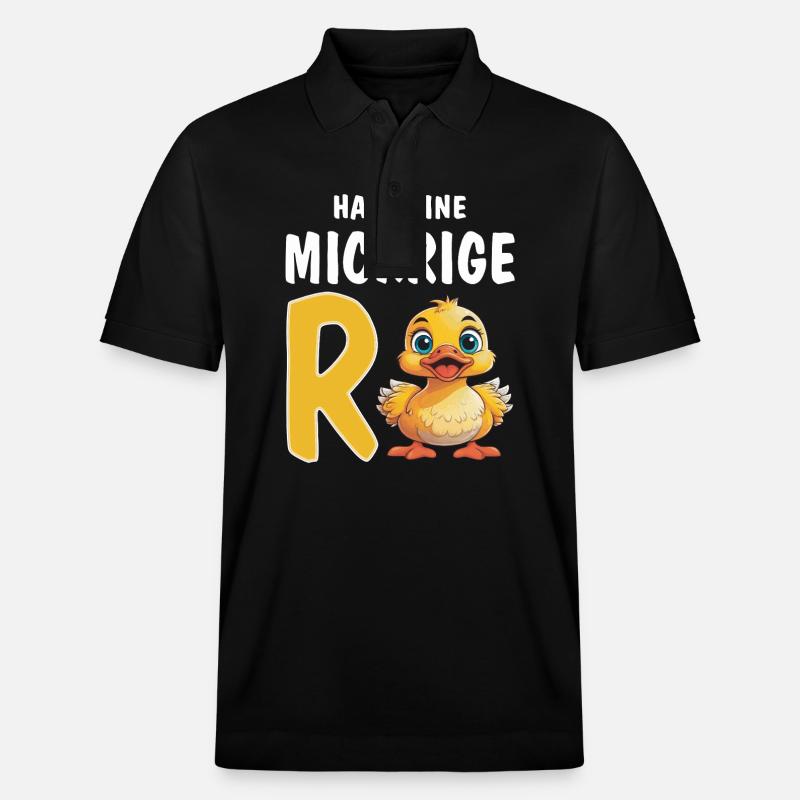 HABE EINE MICKRIGE RENTE - Stanley/Stella Unisex Bio-Poloshirt PREPSTER - Schwarz