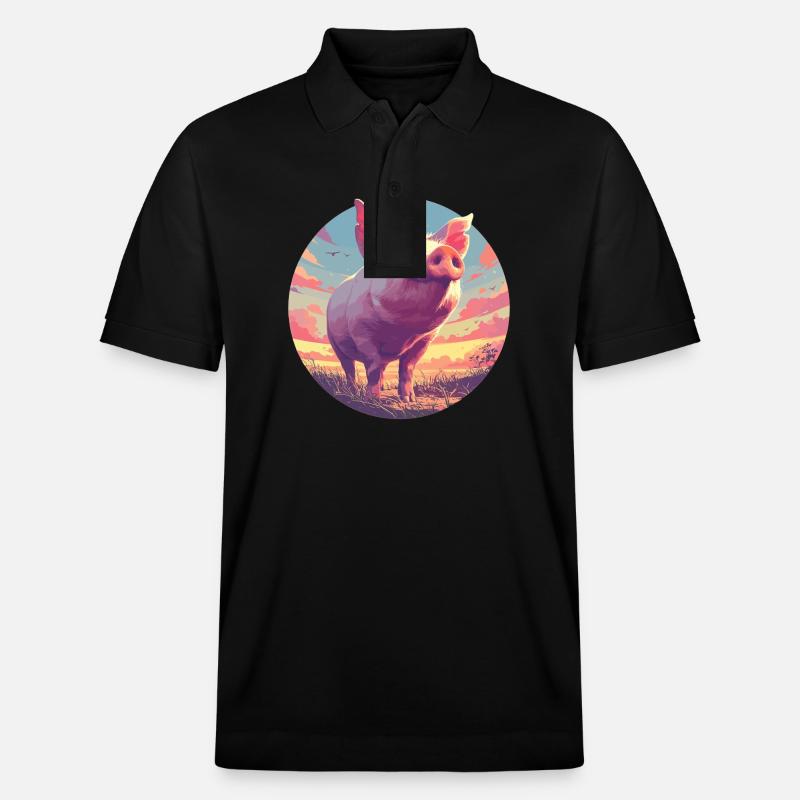 Cochon Cochon - Polo PREPSTER bio Stanley/Stella Unisexe - noir